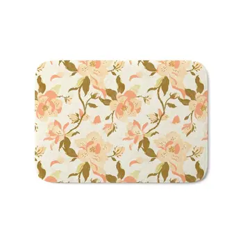 

Magnolia Pattern Bath Mat Carpets Living Room Dust Proof Door Mats Home Decor