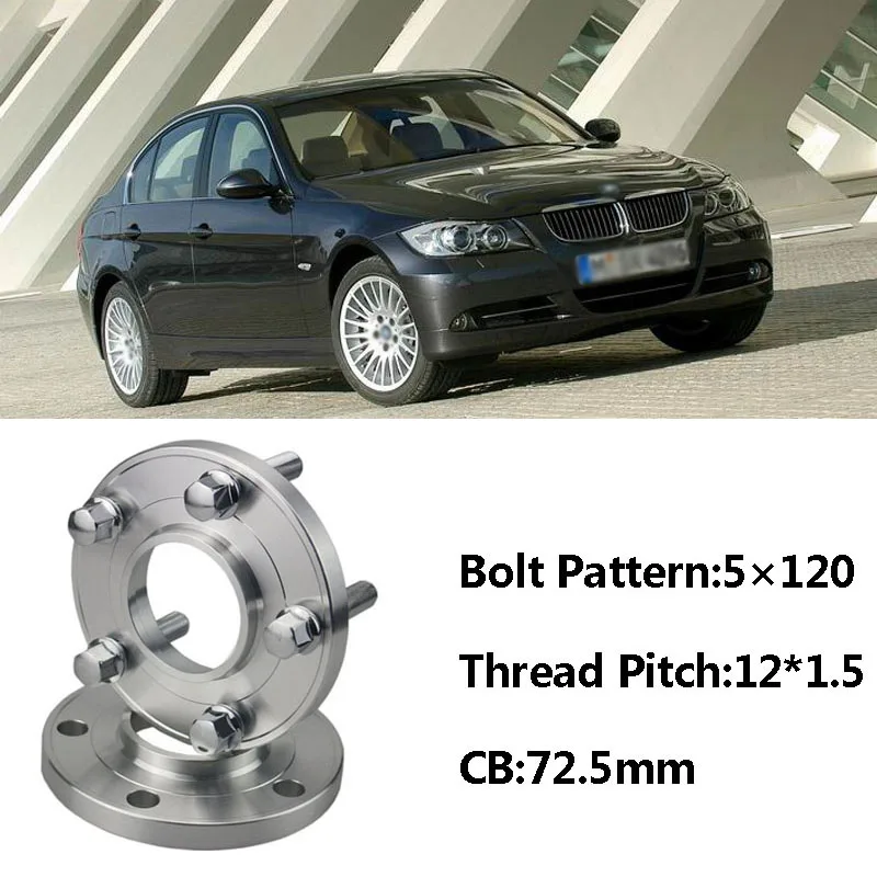 

High Quality 2pcs New 5x120 72.5CB Centric Wheel Spacer Hubs M12*1.5 Bolts For BMW E85 E82 E87 E89 E81 E36 E30 E65 E60 E64 E66