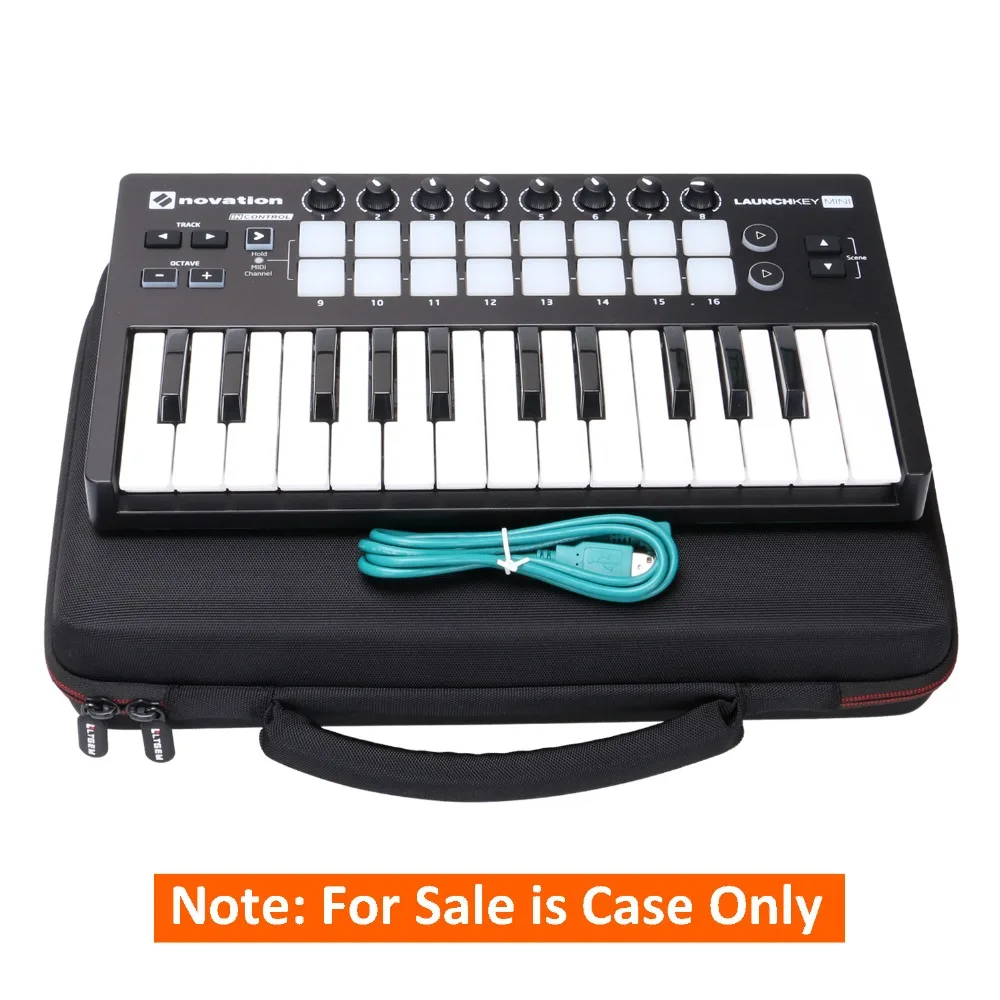  LTGEM EVA Hard Case for Novation Launchkey Mini 25-Note USB Keyboard MK2 Controller - Travel Protec