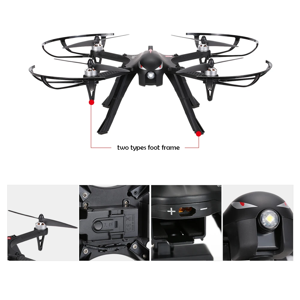 MJX Bugs 3 2.4G 6Axis Gyro Brushless Motor Independent ESC Drone Support for C4000 Gopro 34 XiaoYi Action Camera RC Quad Dron (6)