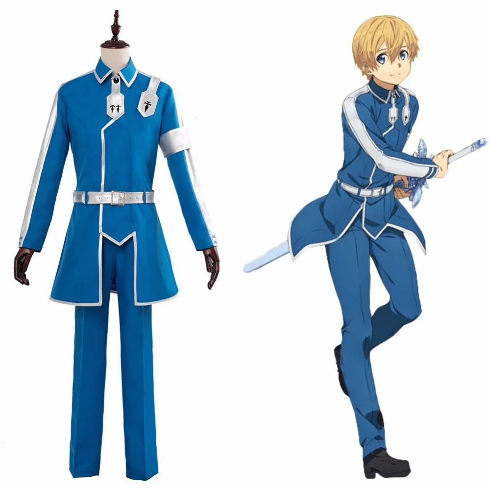 Sword Art Online Alicization Eugeo Cosplay Costume Men's Suit Uniform Halloween SAO Eugeo Outfit Customizable Sword Art Online Alicization Eugeo Cosplay Costume Men's Suit Uniform Halloween SAO Eugeo Outfit Customizable
