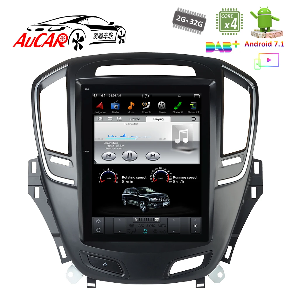 Perfect Android 7.1 10.4" Tesla Style for Opel Insignia Buick Regal 2014 - Car GPS Mulltimedia Bluetooth Radio WIFI 4G Vertical Stereo 1