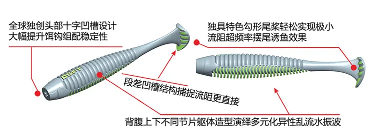 SFT stream 4 дюймов Супер рыболовный крючок с крючок под червя-Тип Запах Мягкая приманка искусственная приманка для рыбы специализируется