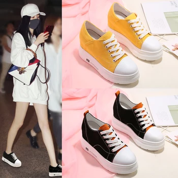 

Thick-soled canvas shoes 2019 summer wild sponge cake increased breathable women's shoes
