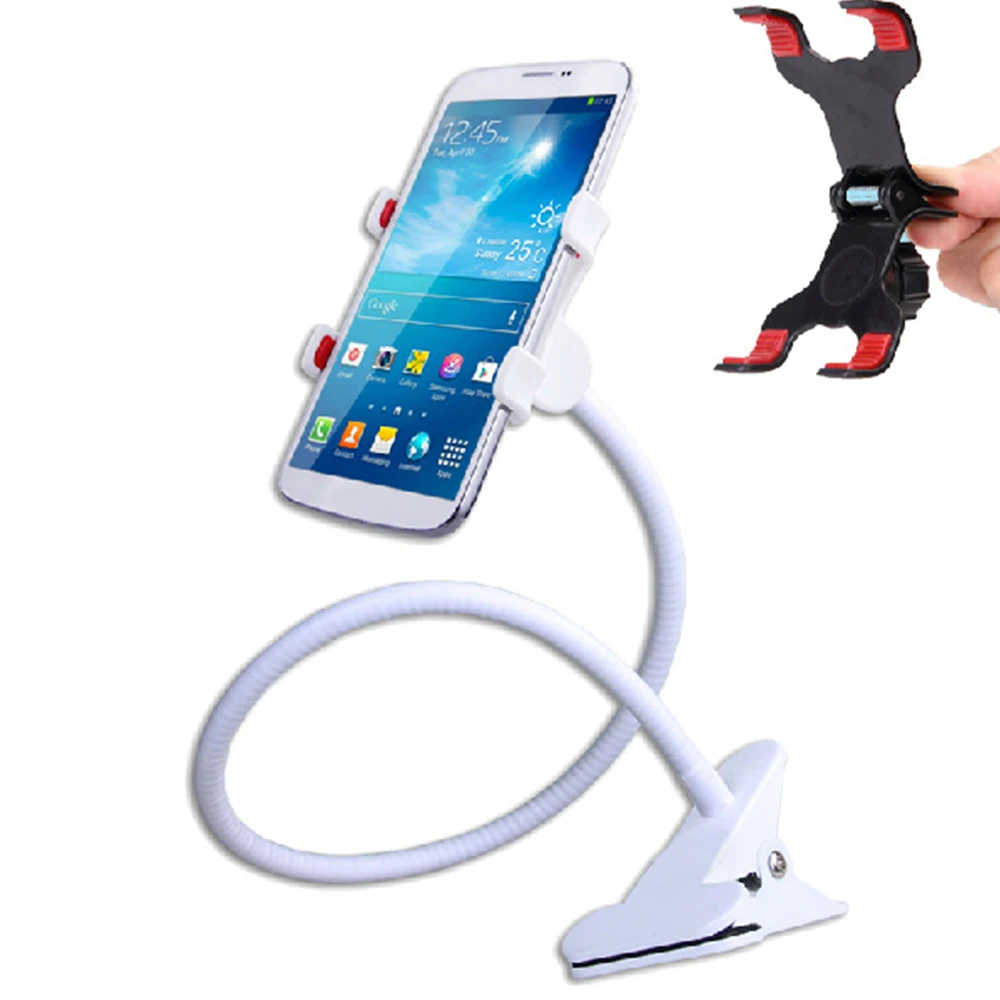 

Silicone Mobile Phone Holder Cell Phone Stand Handphone Supply Bedside Clip for 3-7 Inches Phones Convenient Detachable