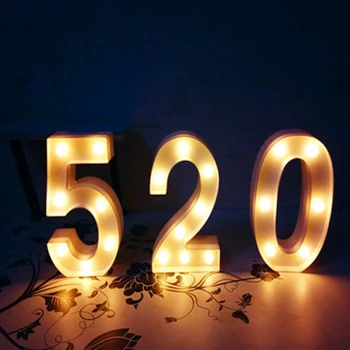 

Light Up Number high sign Illuminated Wooden 3D Marquee Letters with LED Lights Wall Hanging or Freestanding