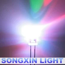 500 шт 3 мм RGB 7 цветов медленная вспышка светодиодный светильник светоизлучающий диод(светодиодный) цветной F3 мм 2-контактный