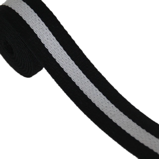 High Quality Black White Color Polyester Webbing Strap 2 1mm Heavy High Quality Black White Color Polyester Webbing Strap 2 1mm Heavy Duty Thick Cotton