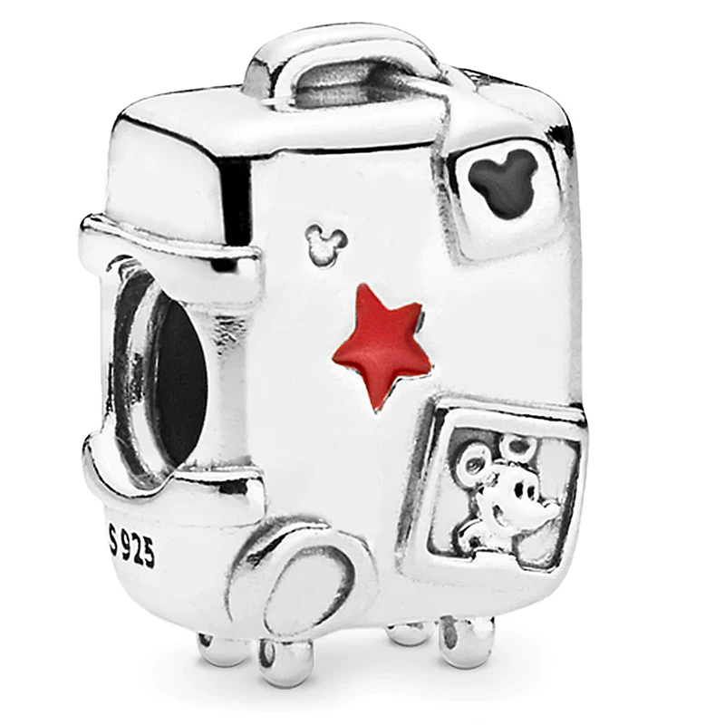 

Original 925 Sterling Silver Beads Classic Cartoon Vacay Mode Suitcase Charms Fit Pandora Bracelet & Necklace Diy Jewelry