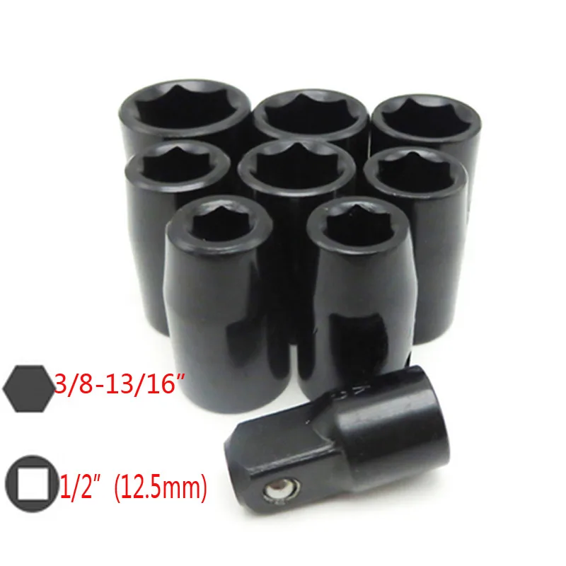 9Pcs 1/2" Socket Wrench 3/8" 13/16" Imperial Hexagon Socket Set Wrench
