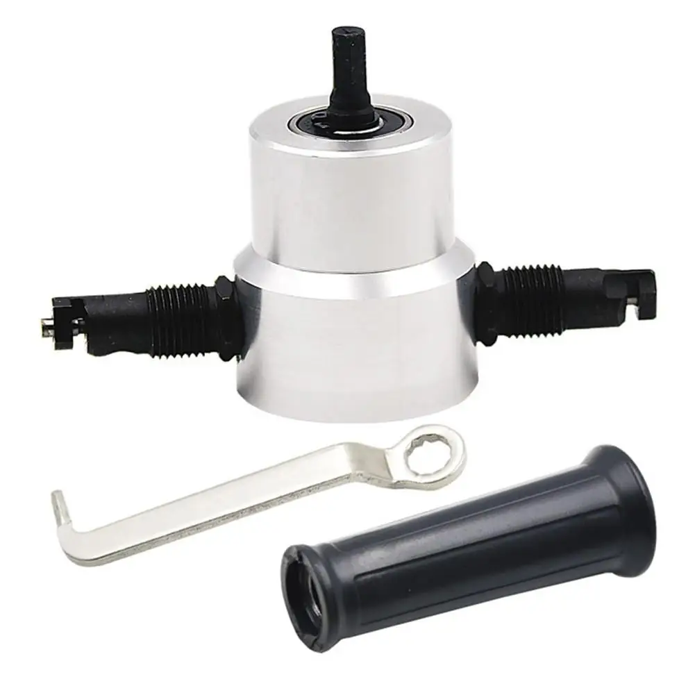 

2018 Multifunction Double Heads Metal Sheet Curved Nibbler Saw Cutter Tapper Cutting Tool Power Drill Accessories