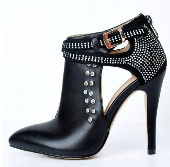 pointed toe bootie heels