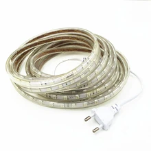 SMD 5050 AC220V LED Strip Flexible Light 60leds/m Waterproof Led Tape LED Light With Power Plug 1M/2M/3M/5M/6M/8M/9M/10M/15M/20M SMD 5050 AC220V LED Strip Flexible Light 60leds/m Waterproof Led Tape LED Light With Power Plug 1M/2M/3M/5M/6M/8M/9M/10M/15M/20M
