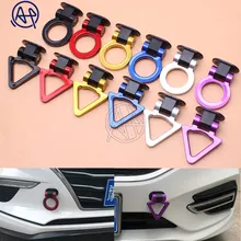 6 цветов ABS Автомобильный декоративный бампер украшение трейлер треугольник буксировочный крюк Трейлер автомобильные гонки Универсальный Подходит для BMW Honda Benz