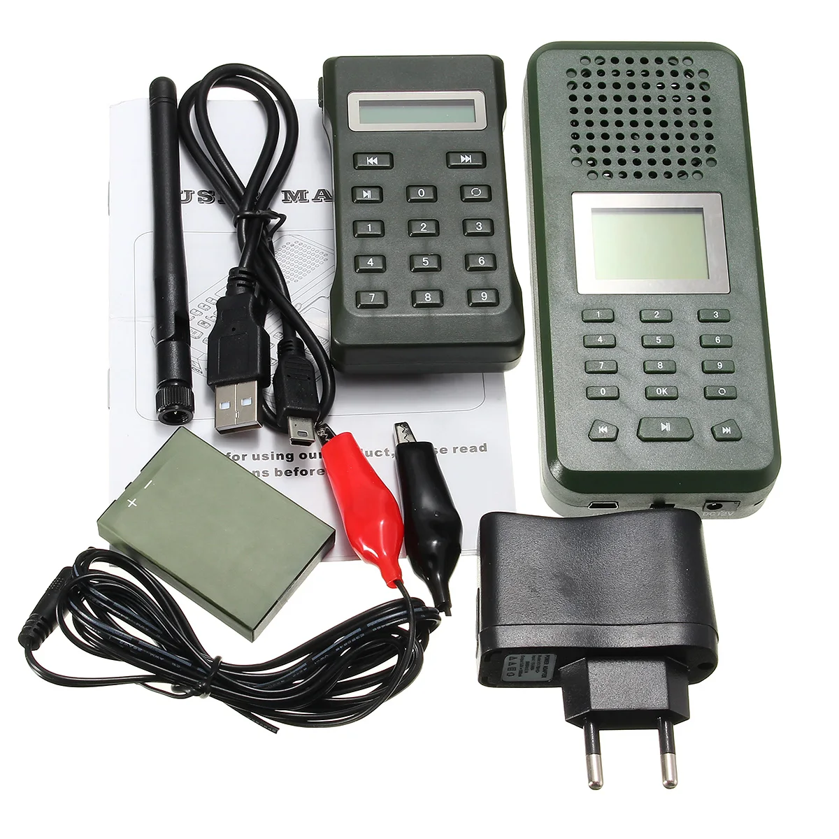

lcd display with 300-500M remote controller hunting bird MP3 PLAYER 20W hunting decoy goose duck bird sounds caller