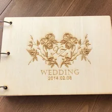 Персонализированная Свадебная Гостевая книжная Гостевая книга, деревенская деревянная Гостевая книга, пользовательская табличка, памятный свадебный подарок, юбилея