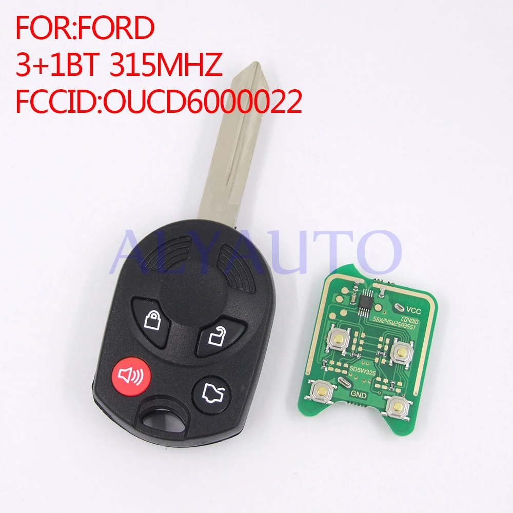 Удаленный ключевой 4 кнопки 315 мГц 4D63 для Ford C Max Escape Focus Transit OUCD6000022|Ключ от авто| |