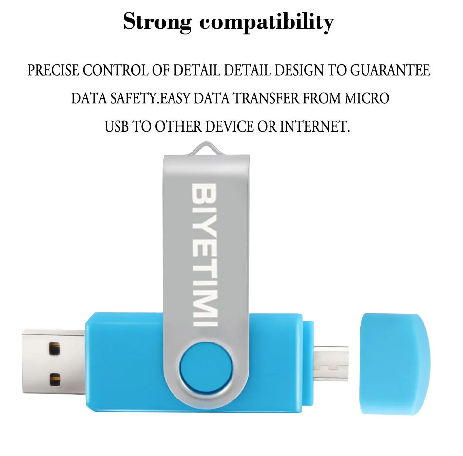 Biyetimi Usb flash drive 32gb Pendrive 64gb OTG 2.0 128gb Pen Drive 4gb 8gb Micro memory stick Disk for Phone and PC 512gb usb stick