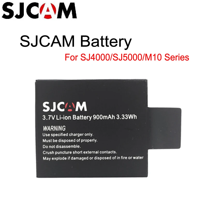 Оригинальный литий ионный аккумулятор бренда SJCAM 3 7 в черный для серии M10 SJ4000 SJ5000