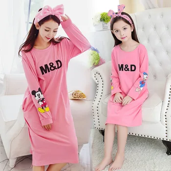 

Girls Pajamas Mother and Daughter Clothes Mommy Baby Set Christmas Family Matching Pyjamas Long Sleeve Mom and Daughter Dress