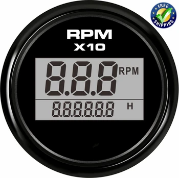 

New Arrival 52mm Digital Tachometers Modification 0-9900 Rev Counters 9-32VDC Tachs Waterproof with Hour Meter for Auto Ship