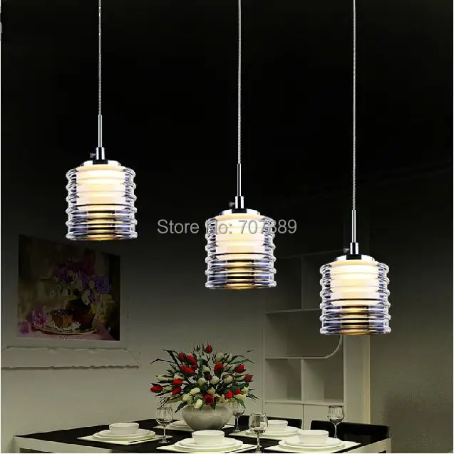 

Modern acrylic pendant lights Dining room led lamp Fashion brief restaurant hanging lighting fixture Free shipping