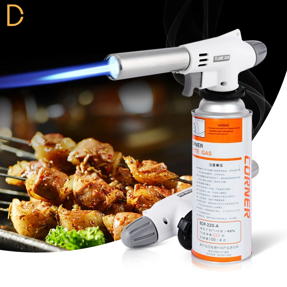 

Doatry BBQ Guns Butane Gas Blow Torch Welding Gun Burner Kitchen Torch Flamethrower Soldering Cooking Tools Outdoor Equipment