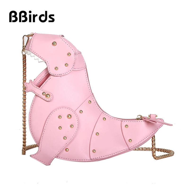 BBirds Rivet Fashion Dinosaur Women Shoulder Bag Cute Crossbody Personality Cartoon Animal Mini Messenger | Багаж и сумки