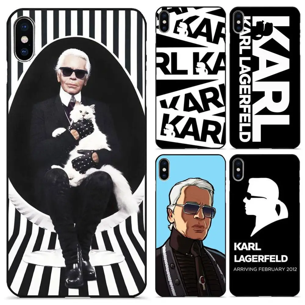 

Karl lagerfeld soft silicone case for iphone 7plus 7 plus 8 6s 6 x xr xs max 11 pro max cover fashion tpu matte shockproof coque