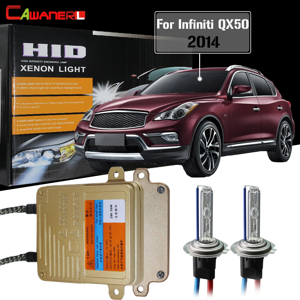 Cawanerl 55W Car Canbus Ballast Bulb AC HID Xenon Kit For Infiniti QX50