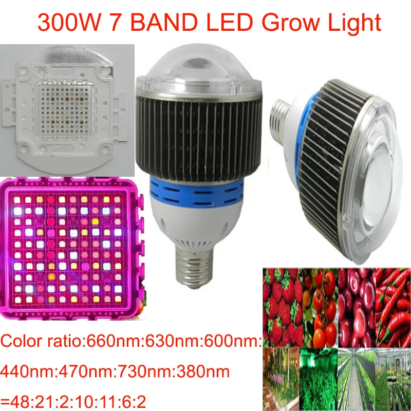 

7Bands 300W led grow light lamps Led horticulture lighting,best for Medicinal plants growth and flowering,real Full Spectrum