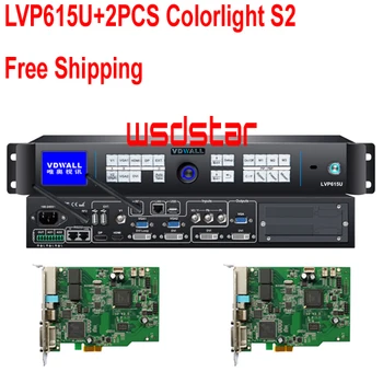 

VDWALL LVP615U+2PCS S2 Inputs: USB/Video/YPbPr/VGA/DVI/HDMI/DP WIFI Control LED Video Processor Work with i5A-905 Free Shipping