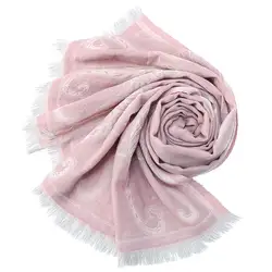 Для женщин теплые розовые длинный мыс индии шерсть леди Платки Шарф Обёрточная бумага пашмины Модные женские Echarpes Ленточки большой