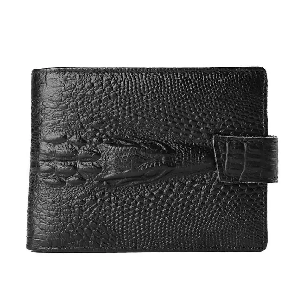 

JIULIN Crocodile pattern man Wallets Genuine Leather Coin Pocket Short Male Wallet Card Holder High Quality man Purse
