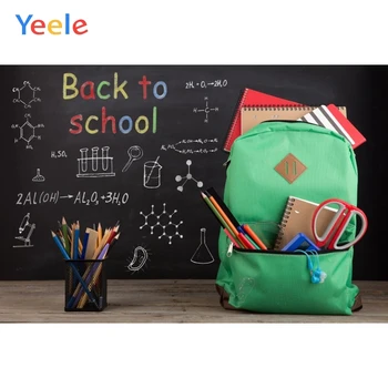 

Yeele Welcome Children Back To School Study Blackboard Schoolbag Photography Backdrops Custom Background For Photo Studio