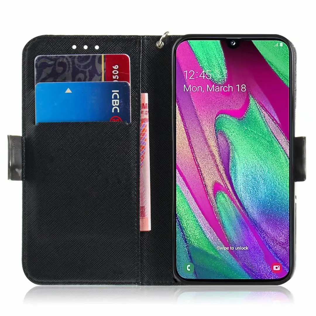 3D цветок кожаный кошелек сумка для samsung Galaxy S10 S9 S8 A6 A7 A9 A10 A20 A30 A40 A50 J4 J6 плюс M10 M20 M30 чехол Чехол с героями мультфильмов