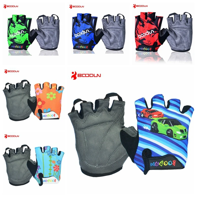 New Summer Boodun Cycling Gloves children Sport Half Finger Mtb kids