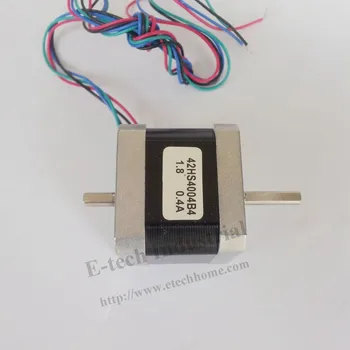

Top grade NEMA 17 Stepper Motor Dual Shaft for CNC 3d Printer 0.4A 56 oz-in Body Length 40mm CE Rohs Stepping Motor