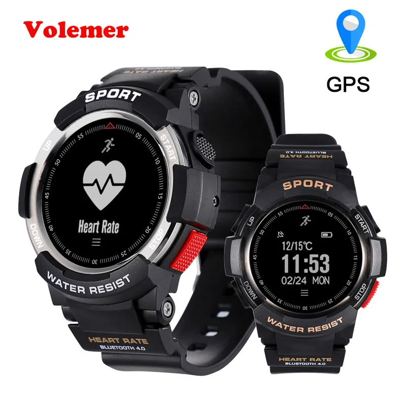 

Volemer Smart Watch F6 Multi Sport Modes Outdoor Bluetooth IP68 Waterproof Heart Rate Sleep Monitor Remote Camera GPS SmartWatch