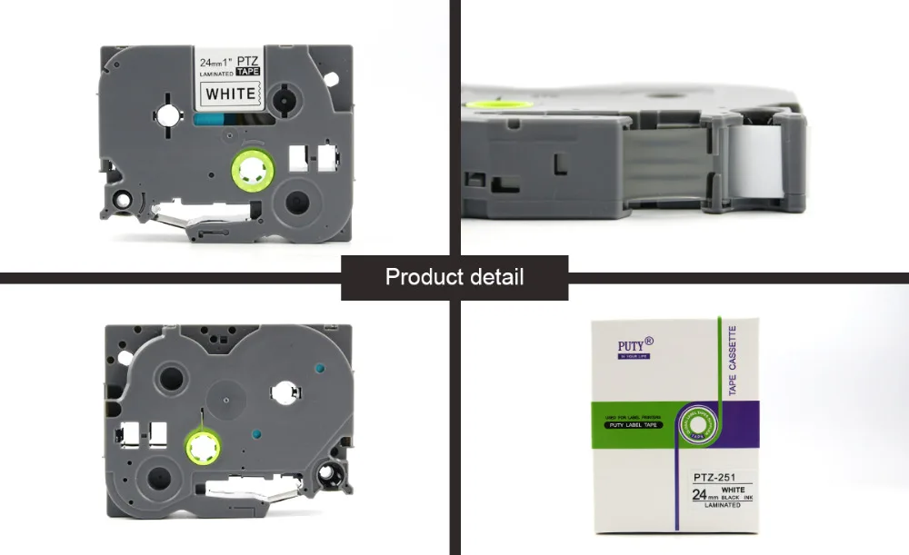 2 шт PUTY совместимый Tz263 tz263 TZ-263 кассеты для этикеток TZ ламинированные 36 мм синий на белом лента этикеток