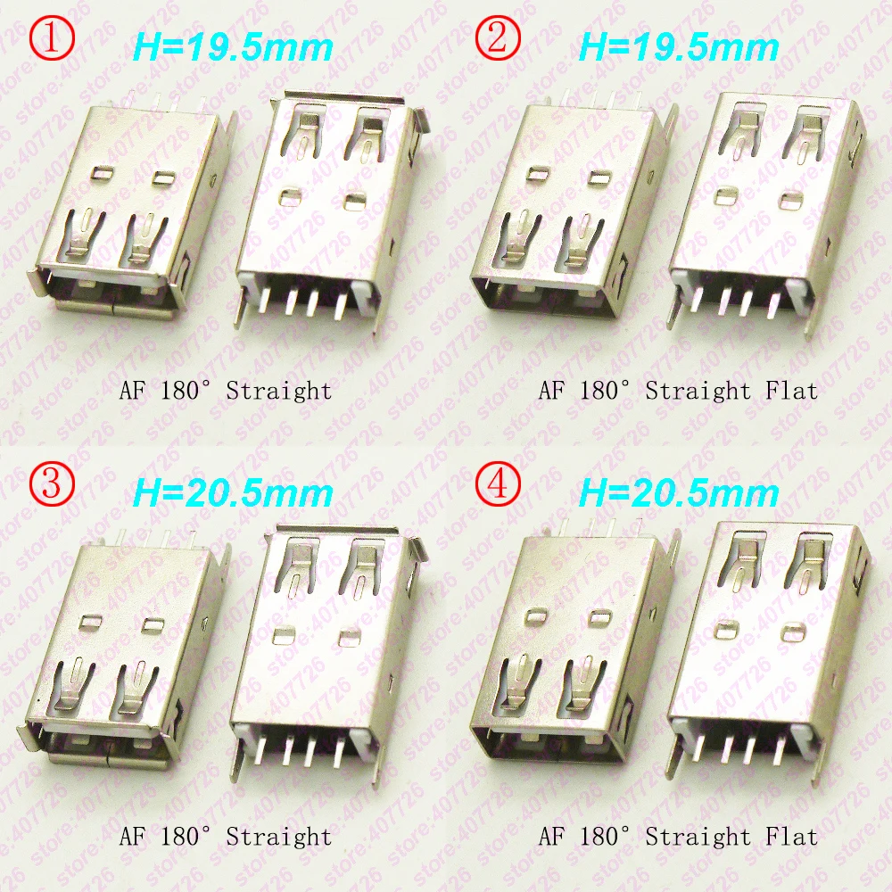10 шт. коннектор USB 2 0 гнездовой разъем прямая ножка 180 стандартная обмотка/плоский