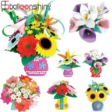 BalleenShiny Artificial EVA Flower Kid DIY Toys Puzzle Sunflower Bouquet Brinquedos Early Educational Intelligence Kindergarten