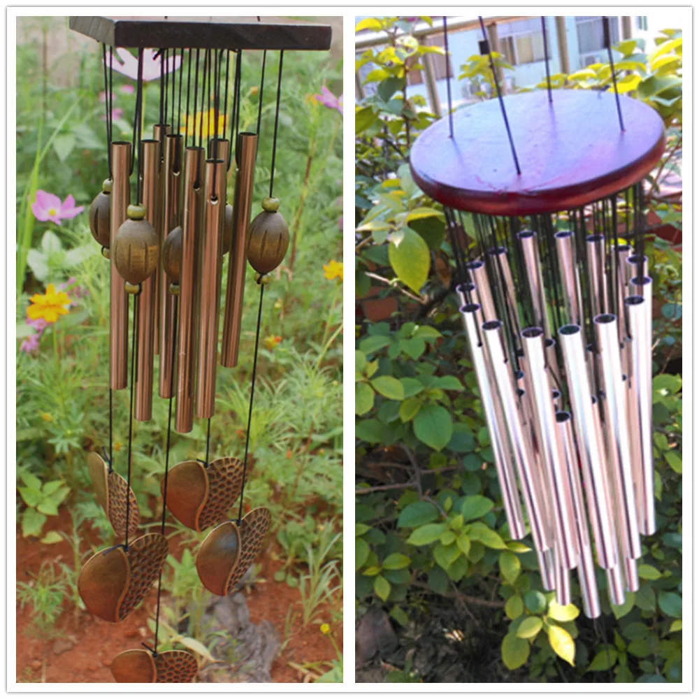 Vintage China Style Metal Tubes Wind Chimes Hanging Decor Garden Indoor Outdoor Yard Garden Home ...