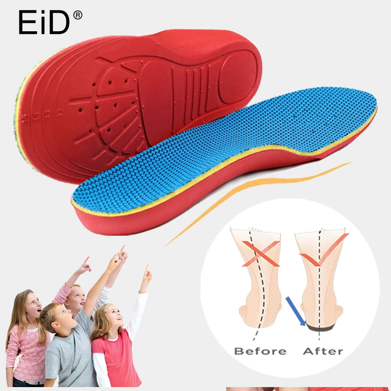 عيد أطفال الأطفال العظام النعال أحذية شقة القدم قوس الدعم النعال تقويم العظام منصات تصحيح الصحية وسادة القدم الرعاية