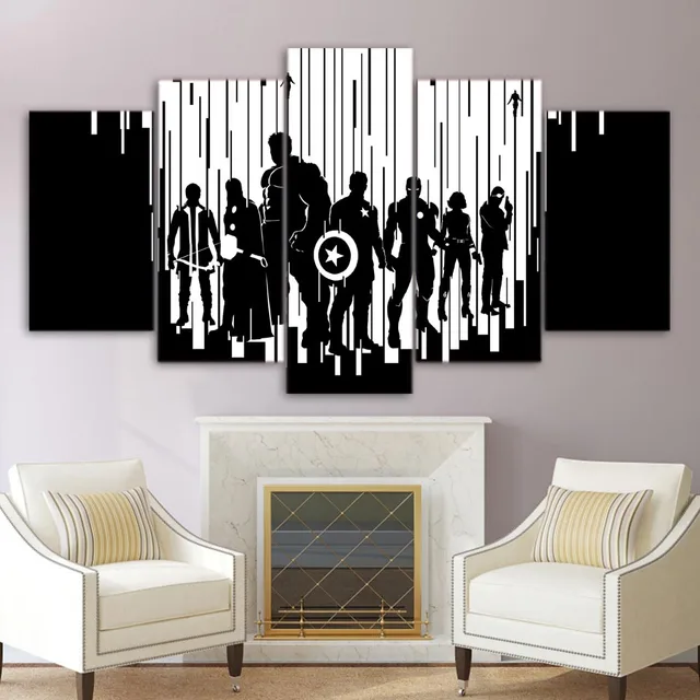 Home Decor Living Room Modular Picture 5 Panel Avengers Age Of Home Decor Living Room Modular Picture 5 Panel Avengers Age Of Ultron Movie Comic Frame Wall Art Painting Hd Print Canvas Poster