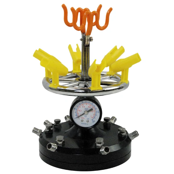 

6 Station Airbrush Holder with Regulated Air Manifold For Body Paint