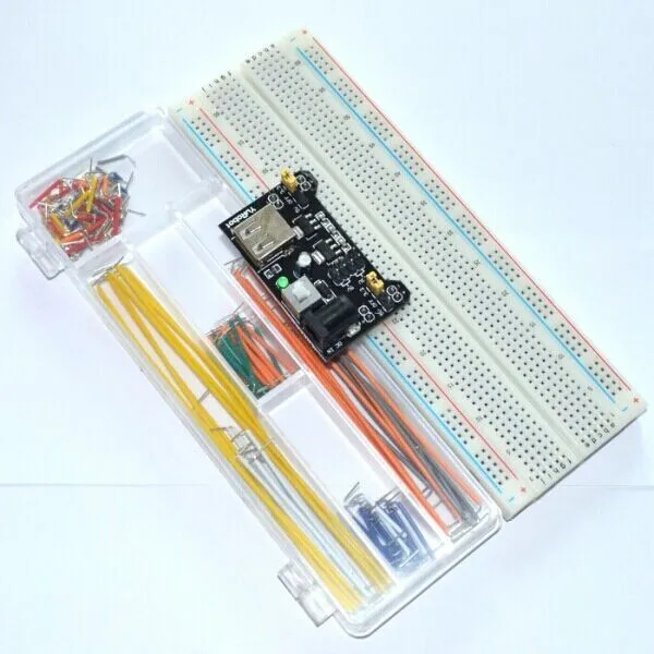 

Promotion Sale !! 3.3V/5V MB102 Breadboard Power Module + MB-102 830 points Prototype Bread board+ 140 jumper wires Free