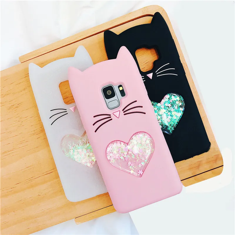 

3D Cartoon Lucky cat case For Samsung Galaxy A8 Plus 2018 S8 S9 Plus S7 Edge S5 Note 8 J2 J5 J7 Prime J3 2017 J330 2016 A7 cover