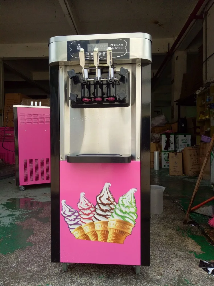 Машина для мягкого мороженого 3 вкуса йогурт фруктовый ролик|soft ice cream machine|cream