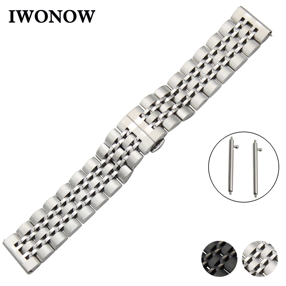 Ремешок из нержавеющей стали для часов Tissot 1853 T035 T097 черный быстросъемный браслет